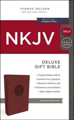 NKJV TN DELUXE GIFT BI RLE LS BURGUNDY