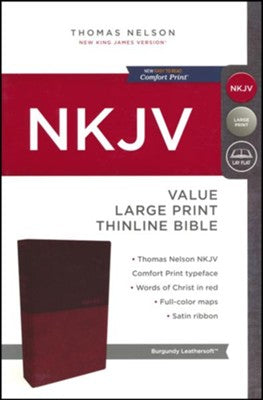 NKJV TN VALUE THINLINE BI LARGE PRT RLE LS BURGU