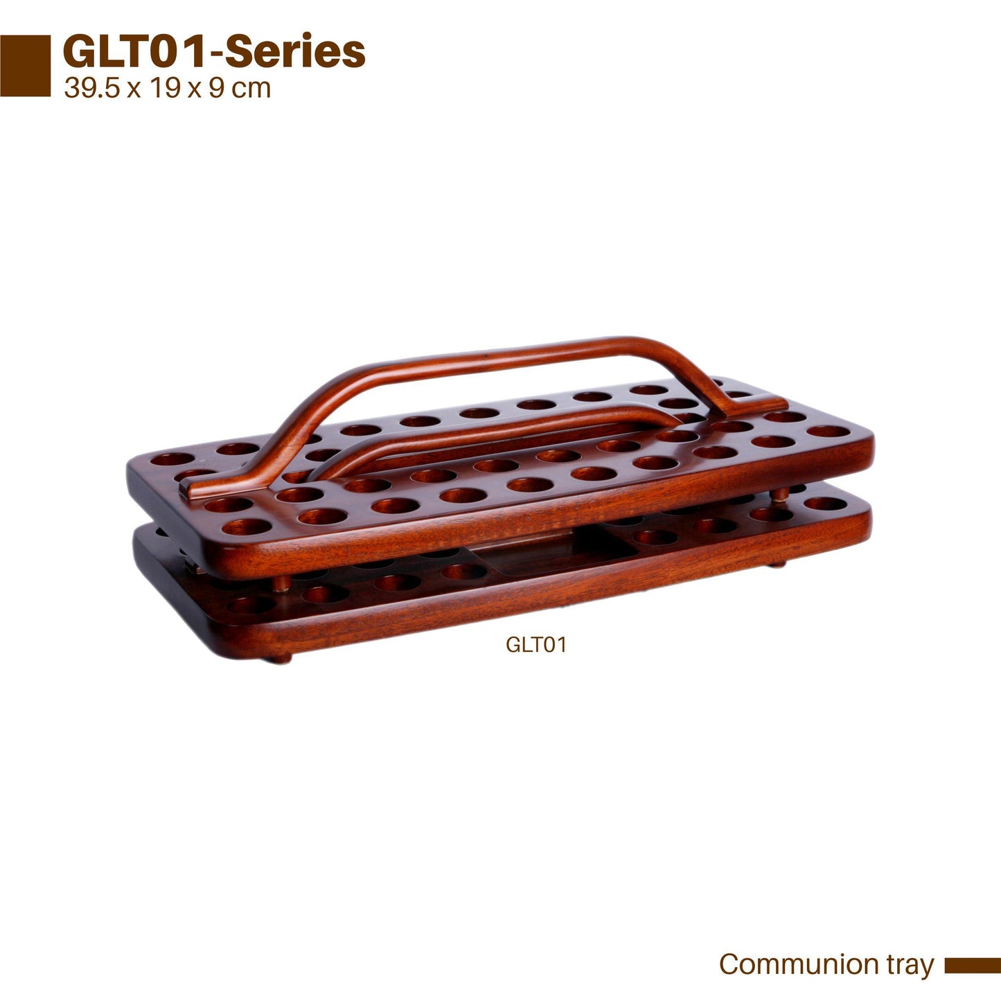 SH GLT01 COMMUNION TRAY RECTANGULAR 40 HOLES