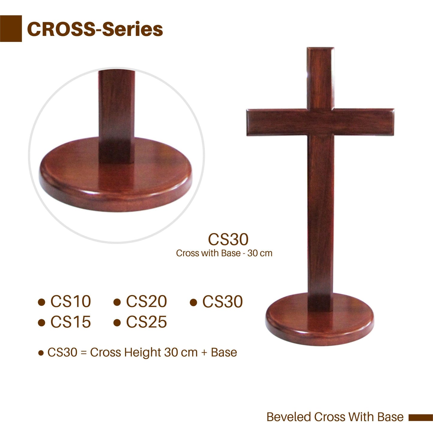 SH CS15 CROSS 15CM ROUND BASE