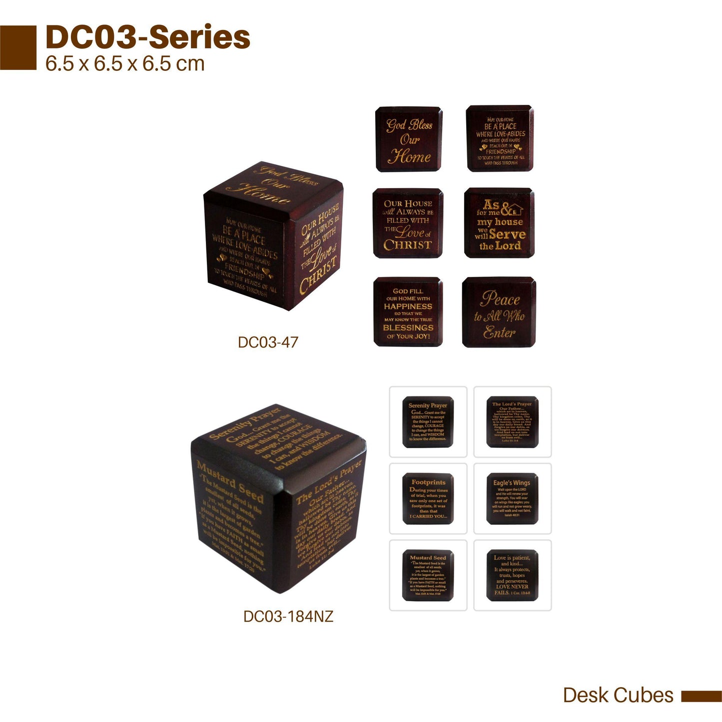 SH DC03-47 TABLE TOP CUBE GOD BLESS OUR HOME