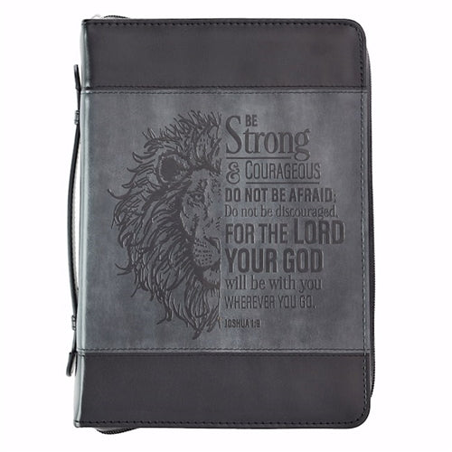 CAG BBM650 BIBLE COVER FAUXL MEDIUM 2TONE LION
