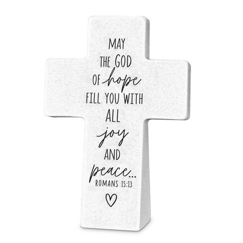 LCP 11405 TABLETOP CROSS FAITH RESIN WEDGE-BASE