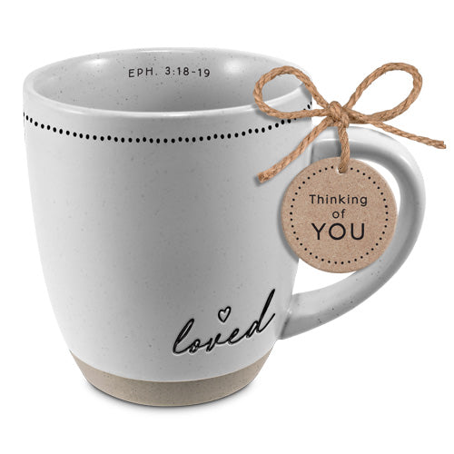 LCP 18318 MUG TEXTURED BEIGE LOVE