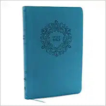 NKJV TN VALUE THINLINE BI LARGE PRT IML BLUE