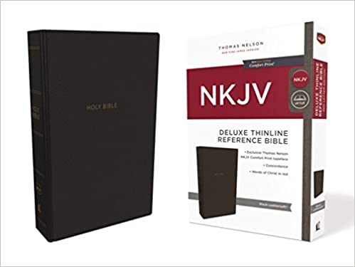 NKJV TN DELUXE THINLINE REF BI RLE LS BLACK