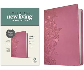 NLT PERSONAL SIZE GIANT PRINT BIBLE, FILAMENT-ENABLED EDITION PEONY PINK, RED LETTER