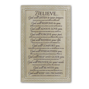 LCP 45021 PLAQUE LG BELIEVE