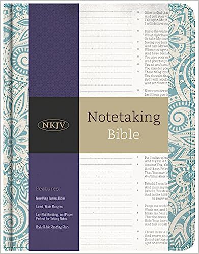 NKJV HOL NOTETAKING BIBLE HC BLUE FLORAL