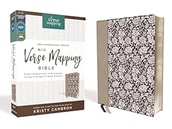 NIV VERSE MAPPING BIBLE LEASOFT NAVY FLORAL
