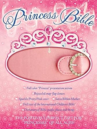 ICB PRINCESS COMPACT BIBLE W/ SNAP PINK GLITTER