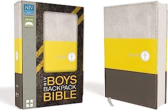 KIDS BI NIV ZON BOYS BACKPACK BIBLE COMPACT SZ LS YELLOW/CHARCOAL