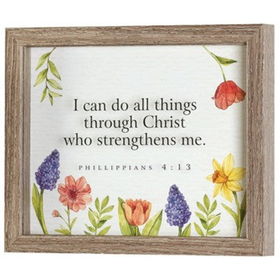 DIC FRMWDWG-108-58 FRAMED ART I CAN DO ALL PHIL .4:13 10X8
