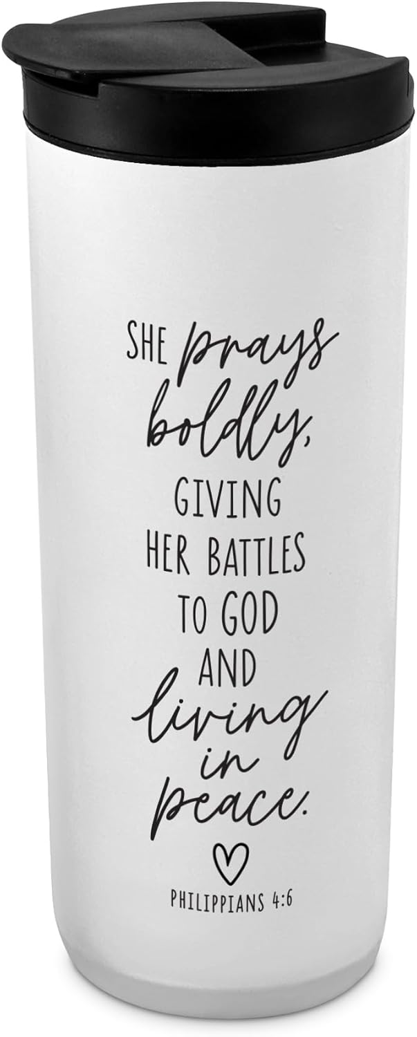 LCP 37005 TUMBLER 20 OZ SHE PRAYS BOLDLY PHIL. 4:6