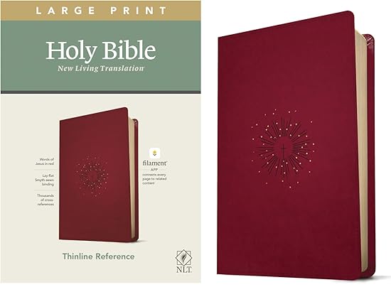 NLT TYN LP THIN REF BIBLE FILAMENT RED
