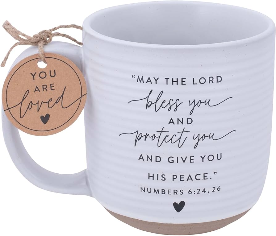 LCP 18452 CERAMIC MUG TEXTURED RAW HOH BLESS YOU