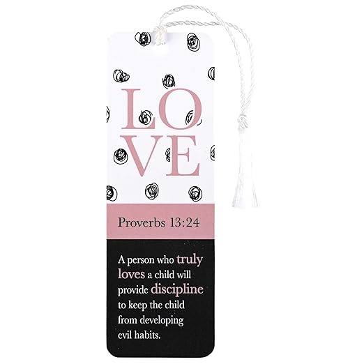 DIC BKMTL-490 TASSEL BOOKMARK LOVE PROVERBS 13:24