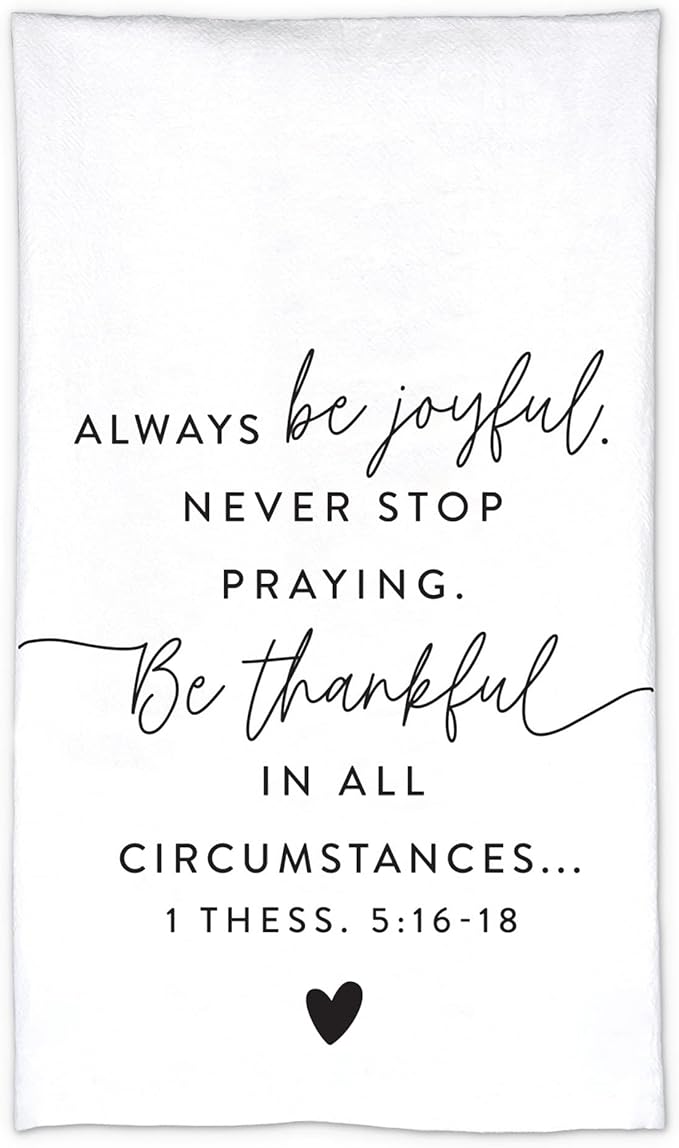 LCP 51152 TEA TOWEL HOLD ONTO HOPE BE JOYFUL WHITE