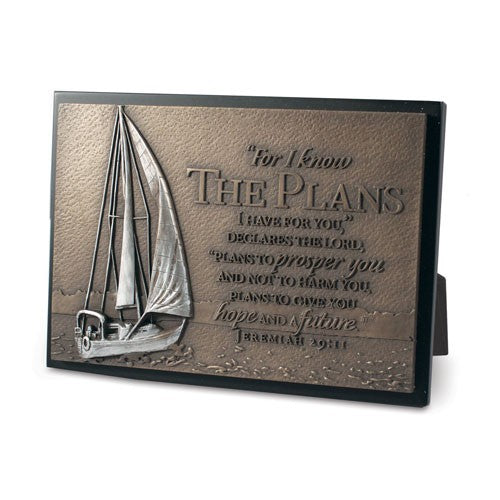 LCP 20761 MOF SCULPTURE PLAQUE SMALL SAILBOAT