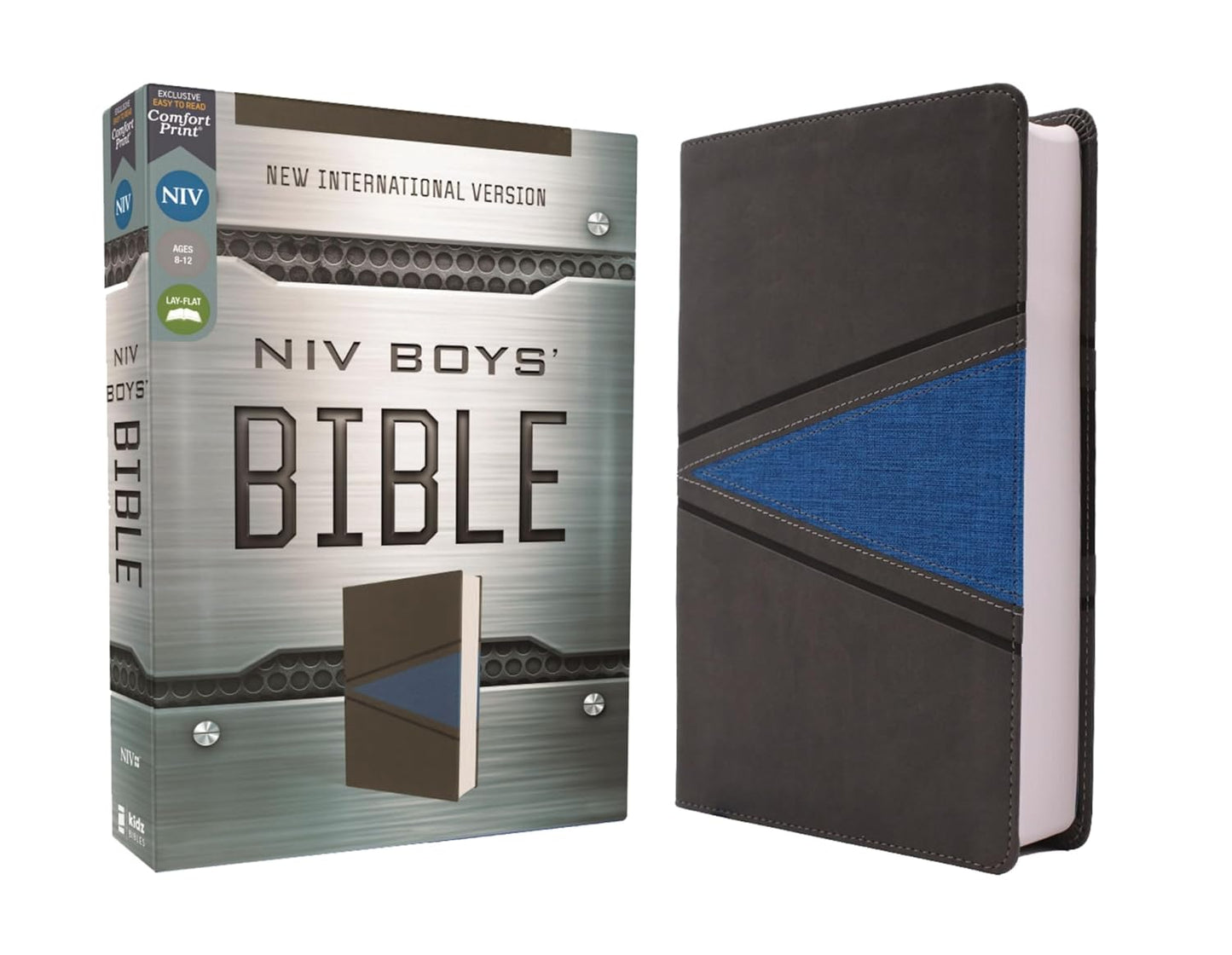 NIV BOYS BIBLE GRAY/BLUE LS