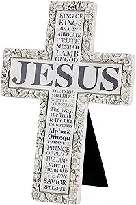 DIC TTCR-2004 TABLETOP FLORAL CROSS NAMES OF JESUS