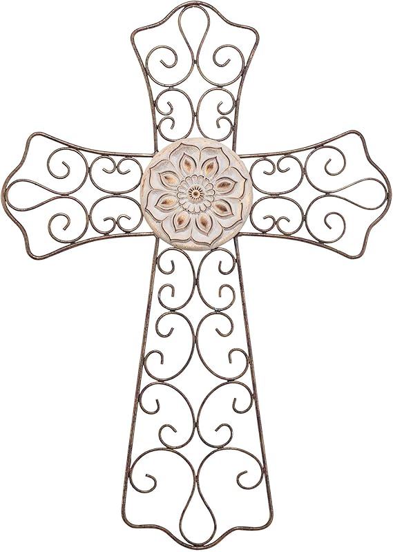 DIC MWC-393 METAL WALL CROSS PATINA FINISH 19.5IN