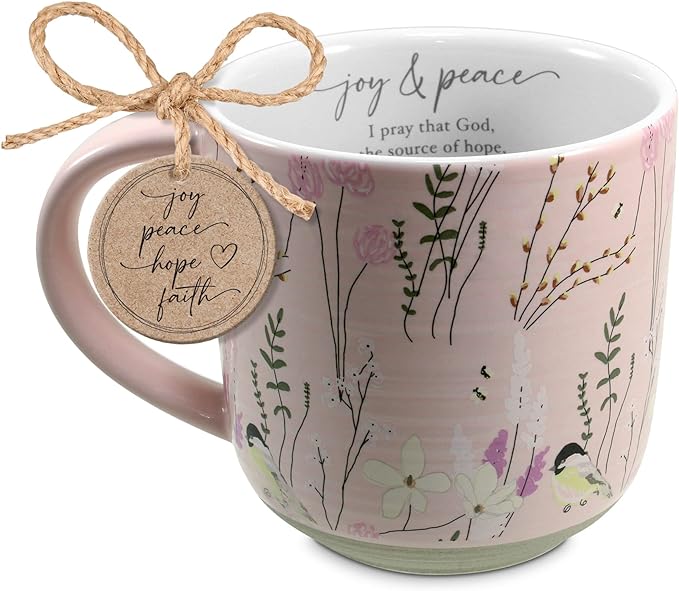 LCP 18512 COFFEE MUG SPRING GARDEN JOY PEACE 18 OZ