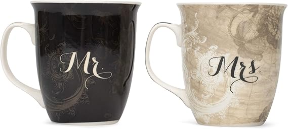 DIC MUG-264 MR & MRS TOGETHER CERAMIC MUG SET