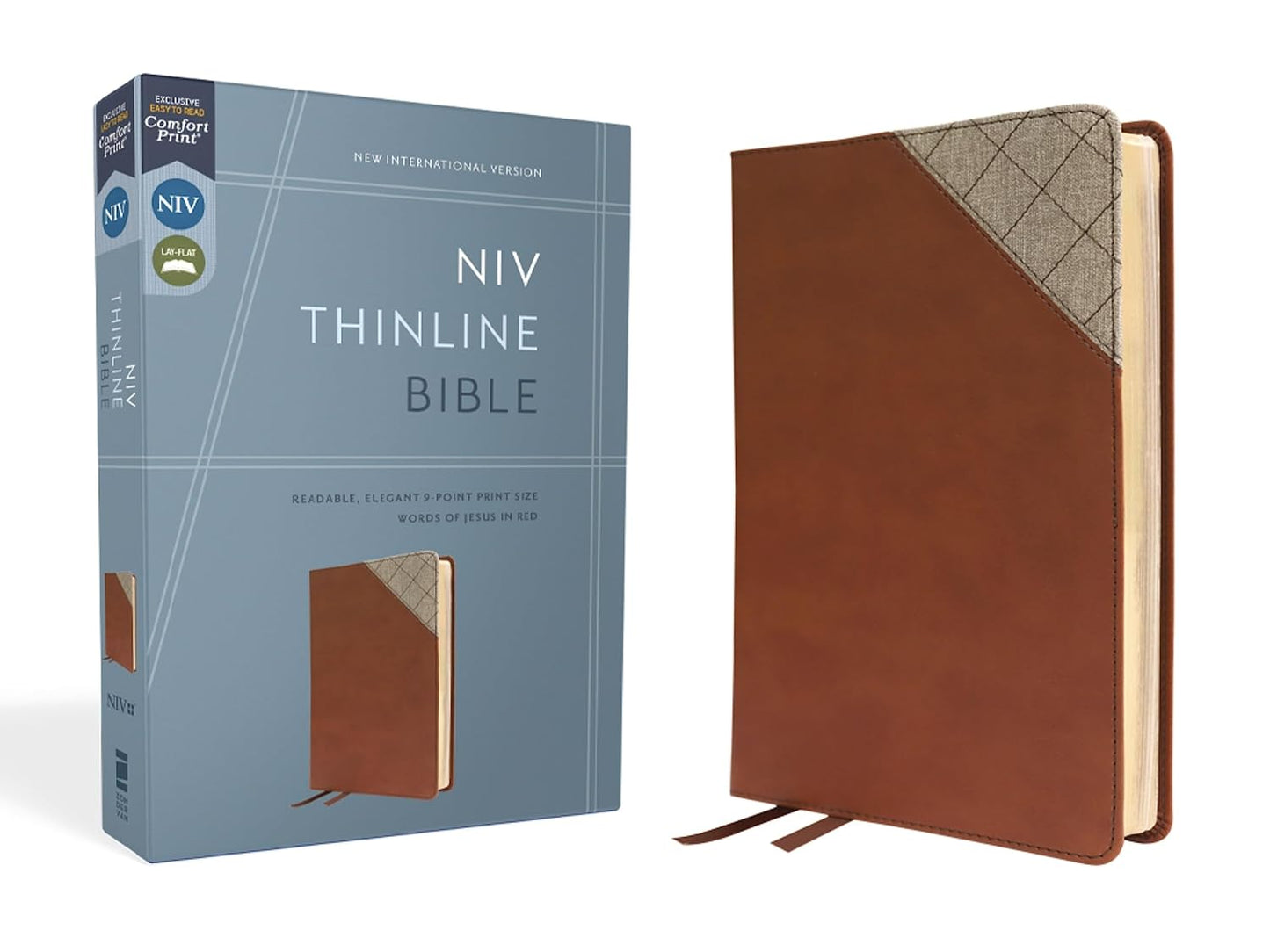 NIV THINLINE BIBLE BROWN LS