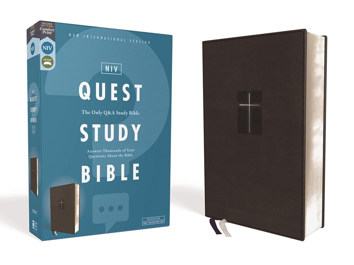 NIV QUEST STUDY BIBLE LS BLACK
