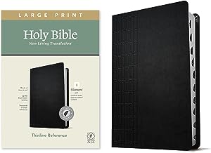 NLT TYN LP THIN REF BIBLE FILAMENT BLK IDX
