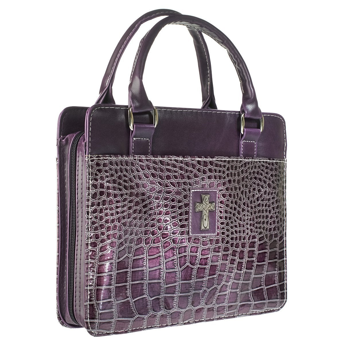 CAG BBL438 BIBLE COVER LUXL LARGE PURSE STYLE PURPLE
