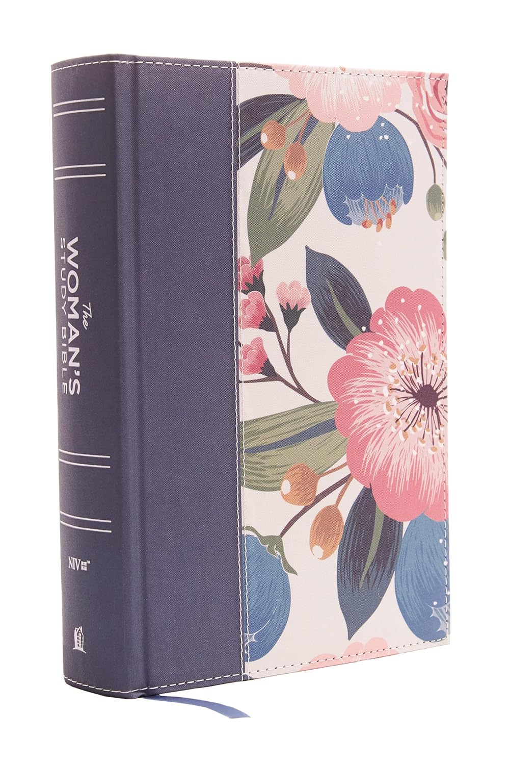 NIV TN WOMEN STUDY BI CLOTH OVER BRD FLORAL BLU