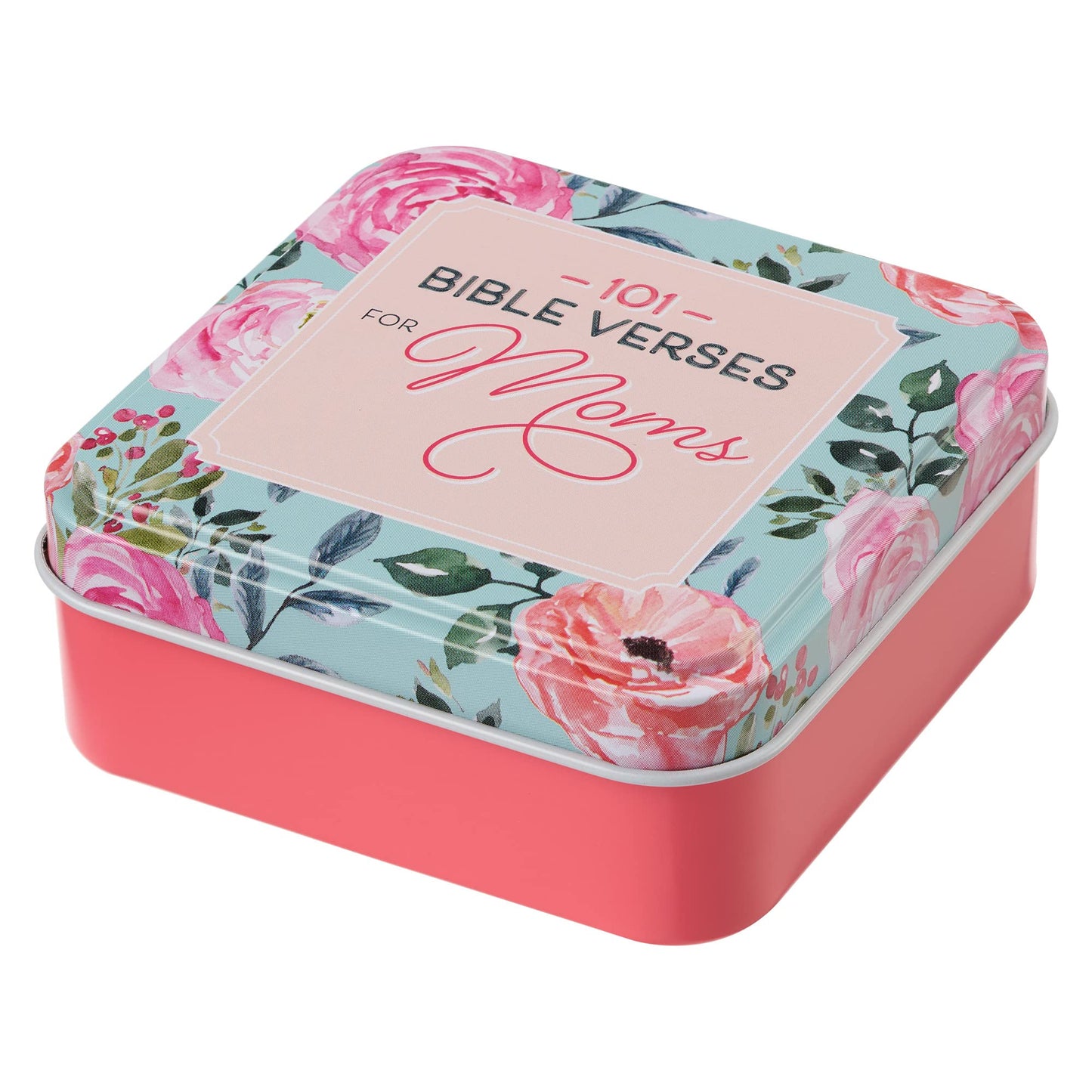 CAG TIN034 CARDS IN TIN CORAL PINK 101 BIBLE VERSE FOR MOM