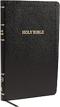 KJV THINLINE CROSS REF BLACK LEATHER LOOK