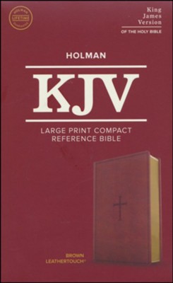 KJV HOL LARGE PRT COMPACT SZ REF BIBLE LT BROWN