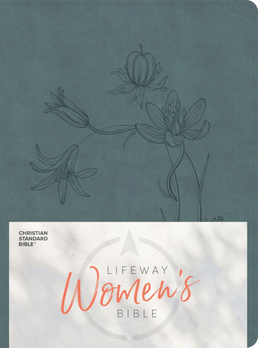 CSB LIFEWAY WOMEN'S BIBLE, SLATE LEATHERTOUCH