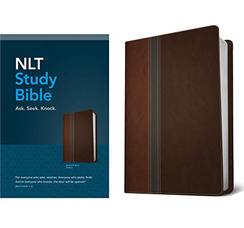 NLT STUDY BIBLE LL BROWN & SLATE EDITION