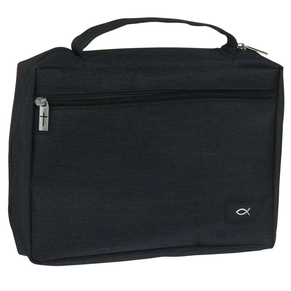 CAG BBS783 BIBLE COVER VALUE BLACK ICHTHUS PATCH
