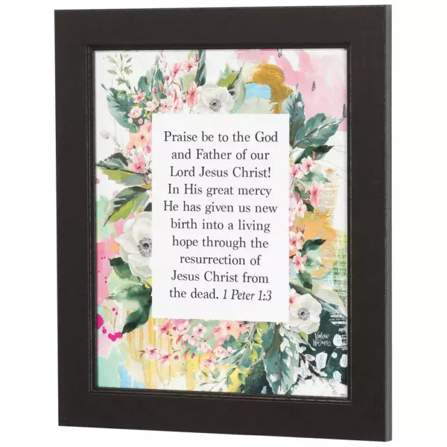 DIC 62CB-1215-827 FRAMED WALL ART PRAISE BE TO GOD 12X15