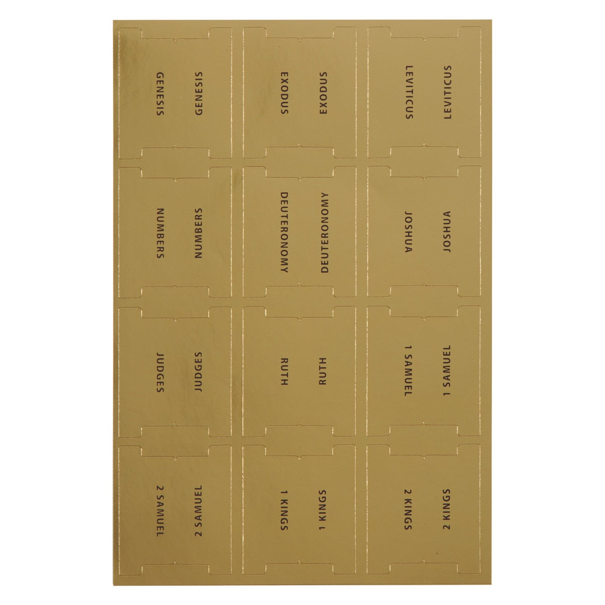 CAG ITAB029 BIBLE INDEXING TABS GOLD FOIL W/BLACK