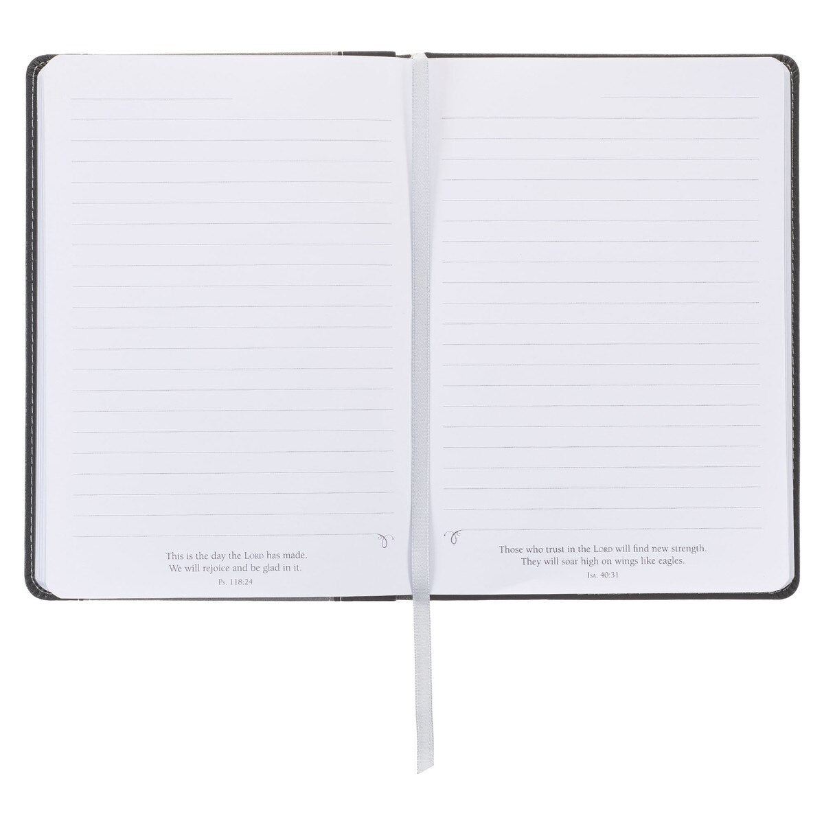CAG JL681 JOURNAL CLASSIC BLACK/GRAY WALK BY FAITH 2 COR. 5:7