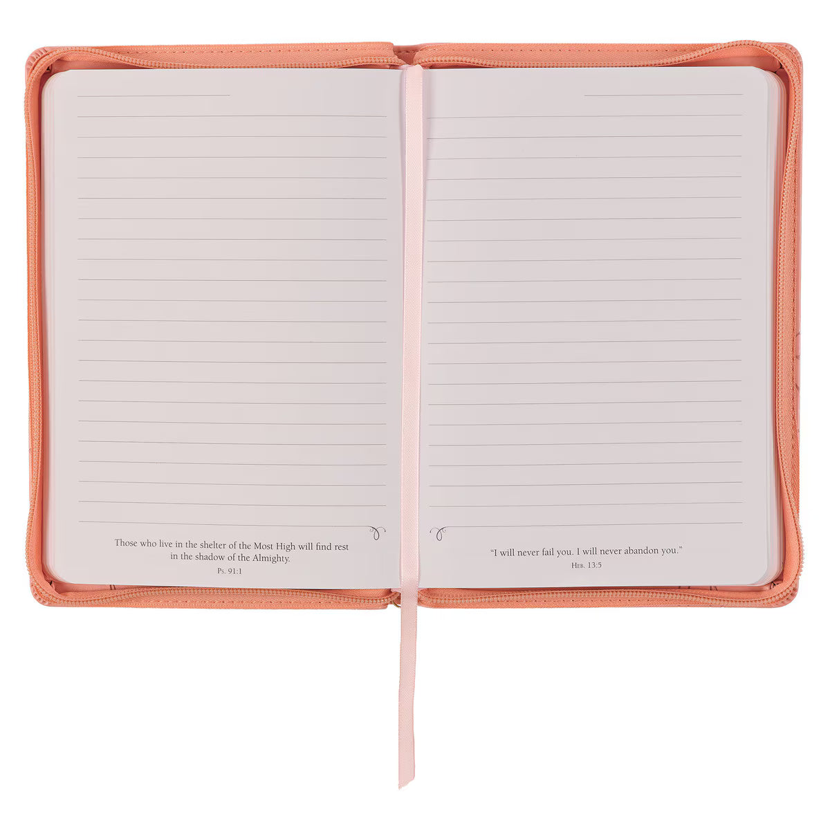CAG JL685 JOURNAL CLASSIC ZIP PINK HIS MERCY NEVER FAILS