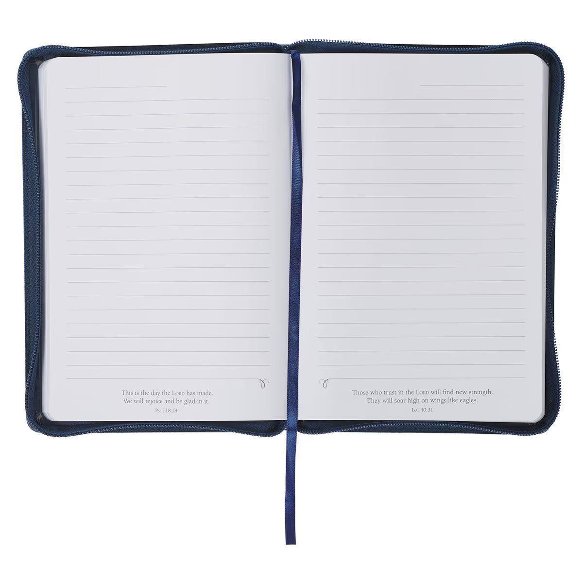 CAG JL861 JOURNAL CLASSIC ZIP NAVY BE STRONG & COURAGEOUS JOSH. 1:9