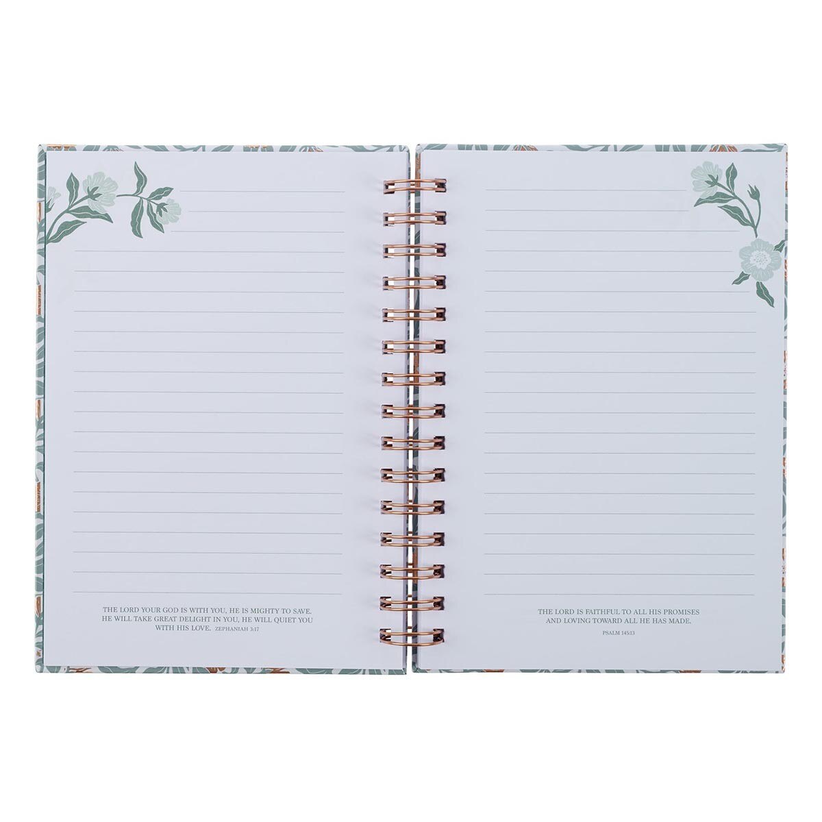 CAG JLW133 JOURNAL SPIRAL-BOUND WHITE/TEAL/GOLD MY GRACE 2 COR. 12:9