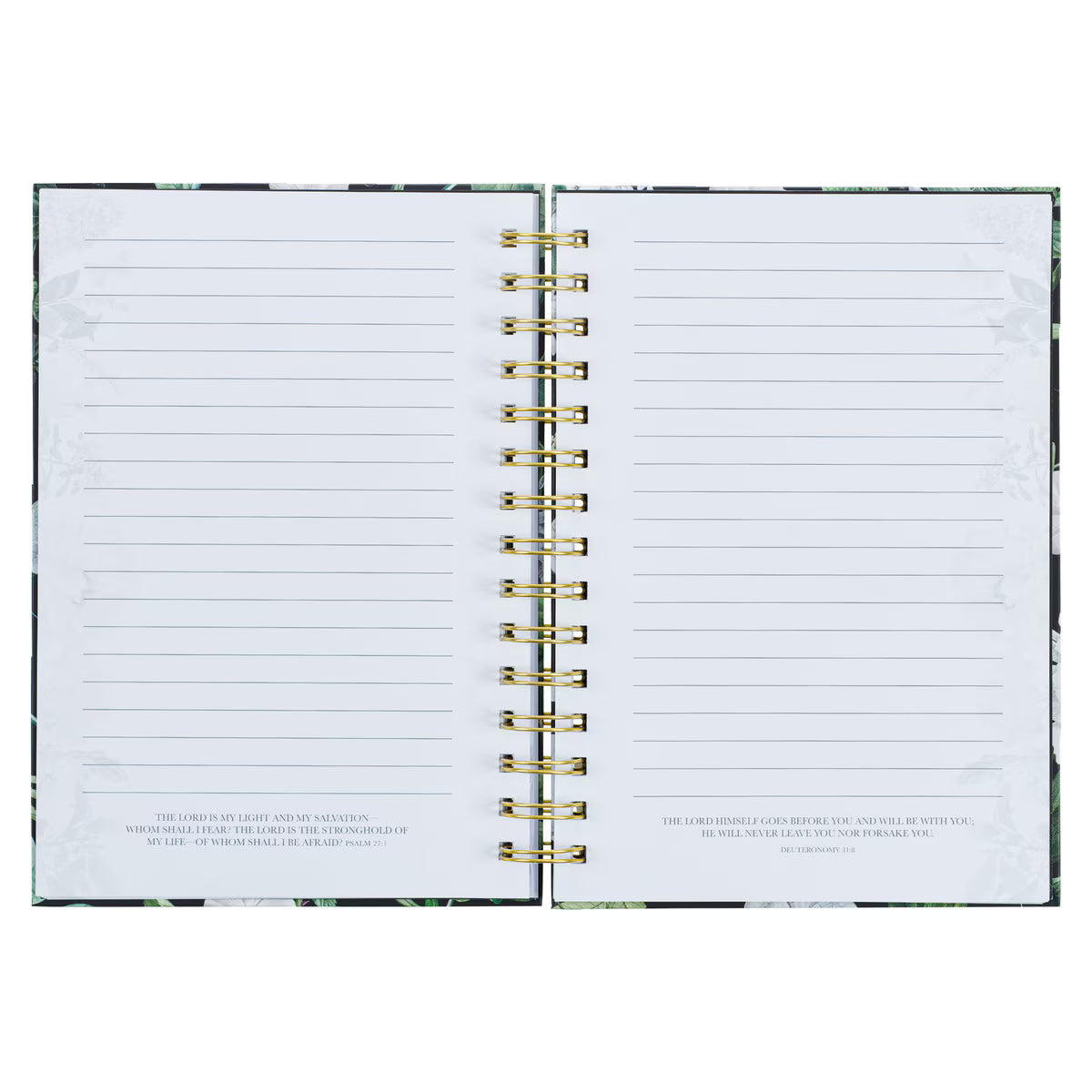 CAG JLW165 JOURNAL SPIRAL-BOUND BLACK FLORAL STRENGTH & DIGNITY PROV. 31:25