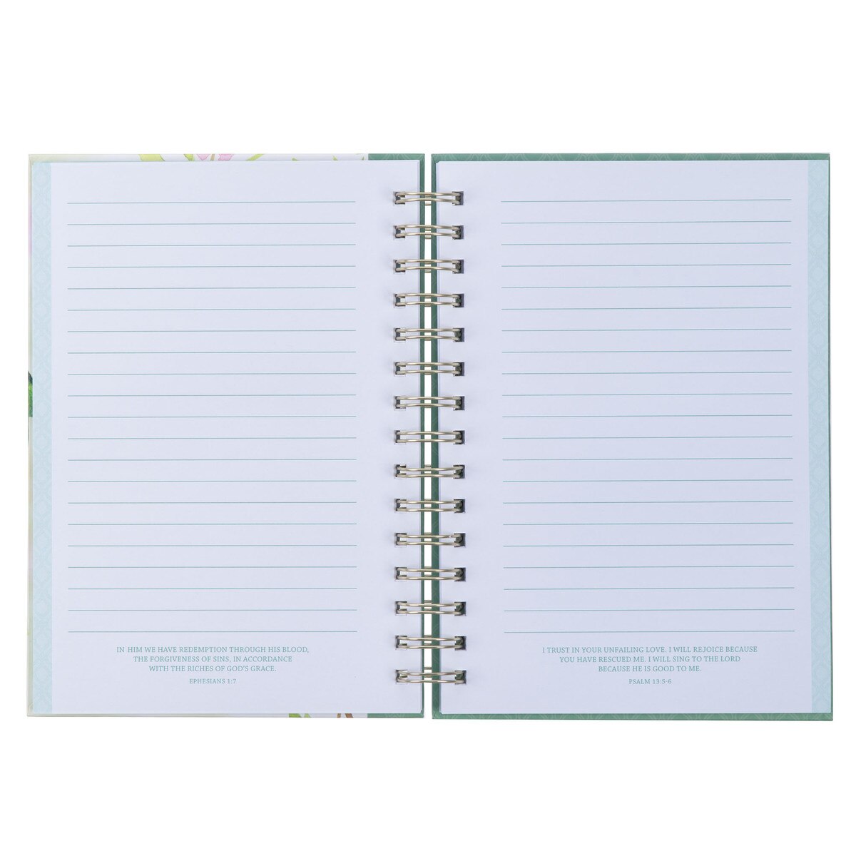 CAG JLW187 JOURNAL SPIRAL-BOUND GREEN LOVE 1 COR. 13:4