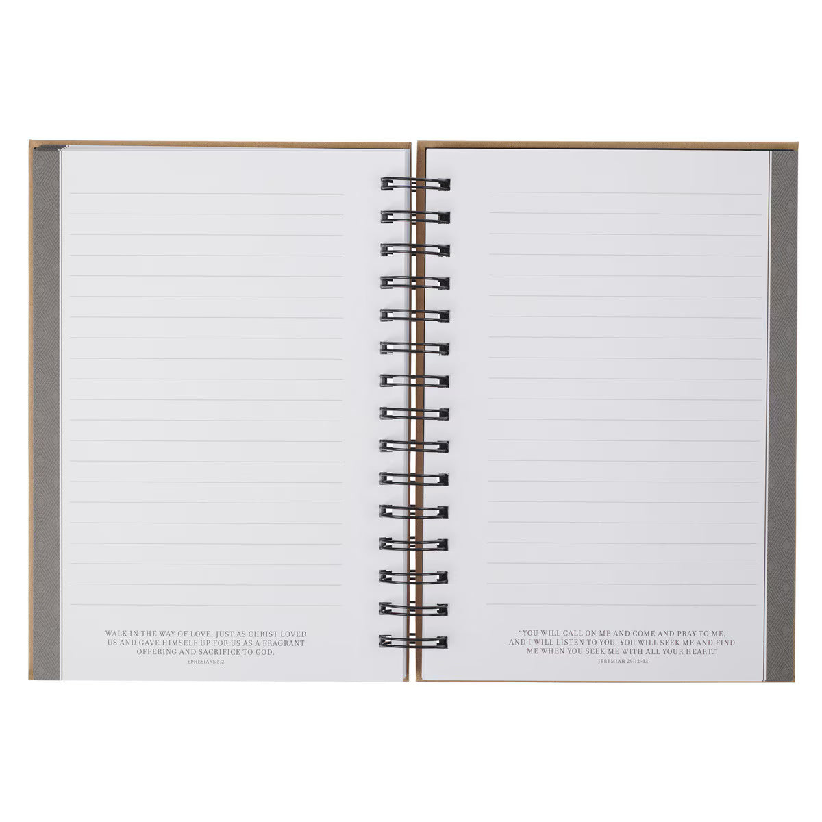 CAG JLW195 JOURNAL SPIRAL-BOUND BROWN TRUST IN THE LORD PROV. 3:5