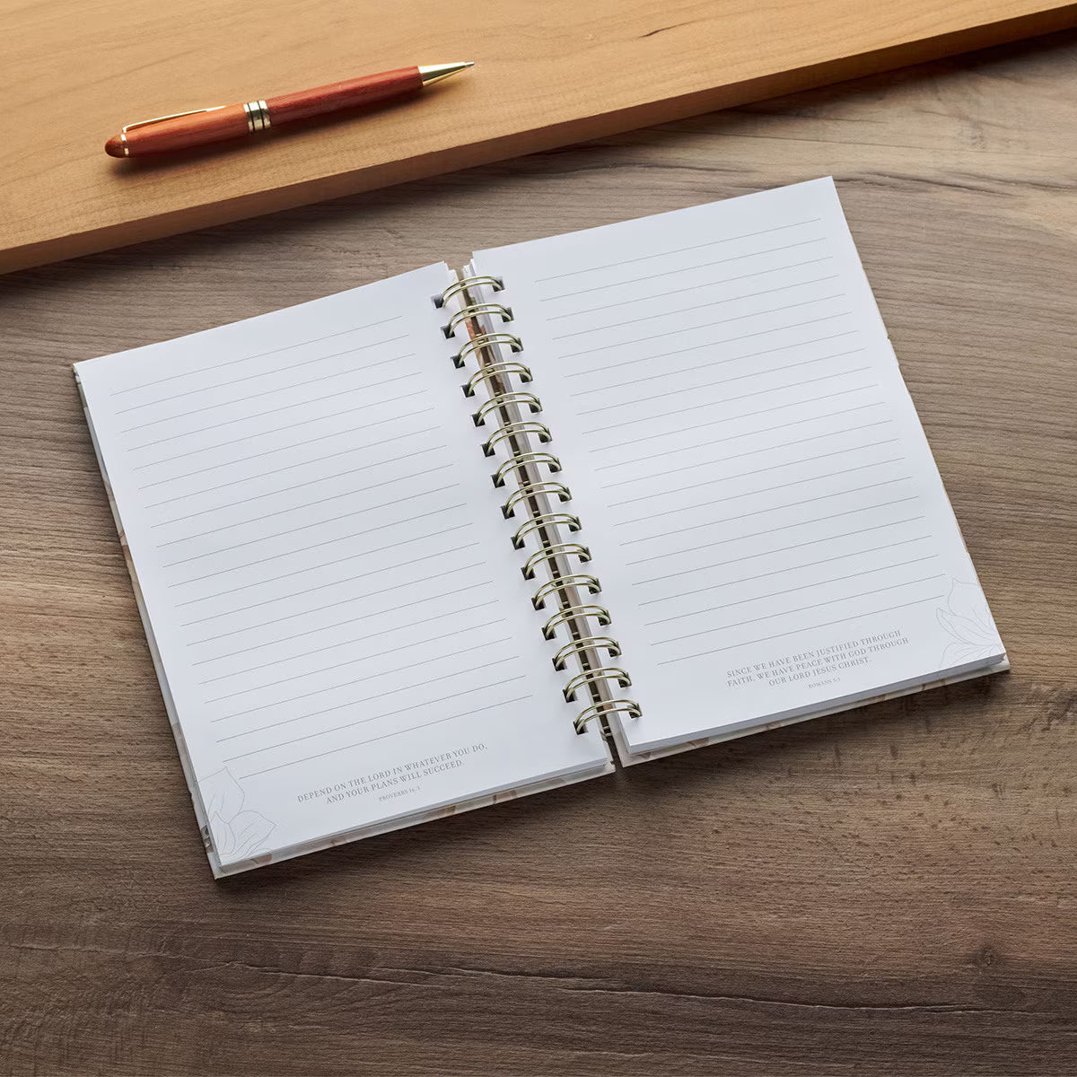 CAG JLW230 JOURNAL SPIRAL-BOUND WHITE FLORAL ALL THINGS FOR GOOD ROM. 8:27