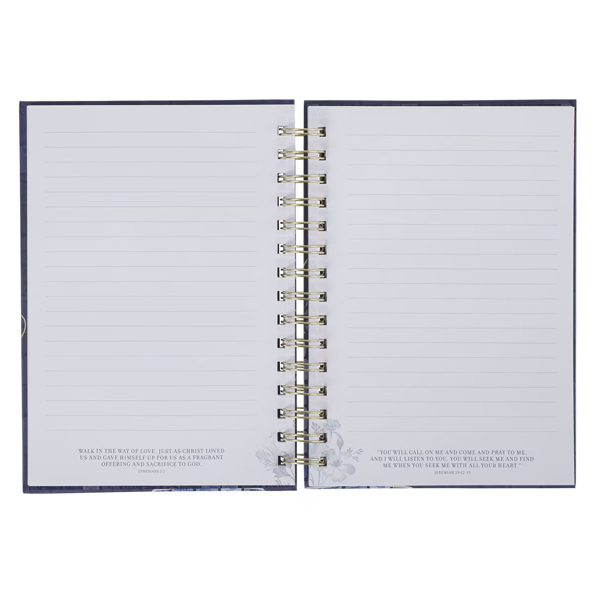 CAG JLW236 JOURNAL SPIRAL-BOUND BLUE FLORAL GRACE EPH. 2:8